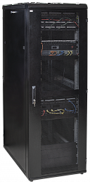 ITK Шкаф серверный 19" LINEA S 42U 800х1000мм перфорированные передняя и задняя двери черный (место 3 из 3)