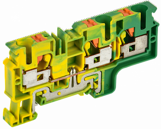 Колодка клеммная CP-MC-PEN заземляющая 3 вывода 10мм2 желто-зеленая IEK