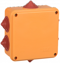 Коробка распаячная огнестойкая ПС 100х100х50мм 2P 6мм2 IP55 6 вводов IEK