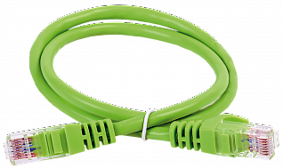 ITK Коммутационный шнур (патч-корд) кат.6 UTP PVC 15м зеленый