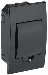 Корпус модульный пластиковый встраиваемый ЩРВ-П-4 черный черная дверь IP41 IEK