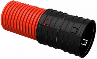 Труба гофрированная двустенная ПНД d=160мм красная (50м) IEK