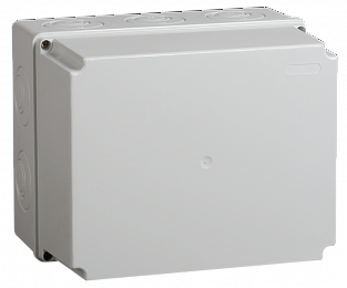 Коробка распаячная КМ41344 для о/п 240х195х165мм IP55 (RAL 7035, монтажная плата, кабельные вводы 5шт) IEK