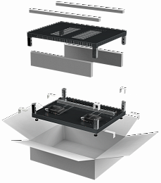 ITK LINEA E Комплект основание и крыша 600х600мм для шкафа 18-47U черный