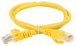 ITK Коммутационный шнур (патч-корд) кат.6 UTP PVC 1м желтый