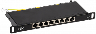 ITK 0,5U патч-панель кат.6A STP 8 портов 10" (Dual IDC)