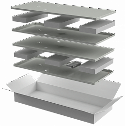ITK LINEA E Комплект стенок боковых 1000мм для шкафа 24U серый