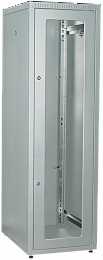 ITK Шкаф сетевой напольный LINEA E 47U 600х800мм стеклянная передняя дверь задняя металлическая серый