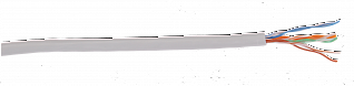 ITK Кабель связи витая пара ШПД U/UTP кат.5E 4 пары solid PVC 305м серый