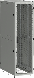 ITK LINEA S Шкаф серверный 19" 48U 600х1000мм передняя дверь двухстворчатая перфорированная задняя дверь перфорированная серый RAL 7035