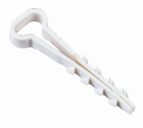 Дюбель-хомут 5х10мм для плоского кабеля нейлон белый (25шт/упак) IEK