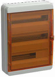 TEKFOR Корпус пластиковый КМПн-54 IP65 оранжевая прозрачная дверь IEK