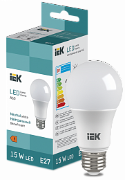 LED Bulb A60 1500lm 4000K E27 IEK