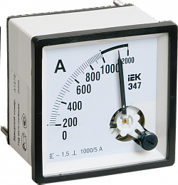 Амперметр аналоговый Э47 600/5А класс точности 1,5 96х96мм IEK
