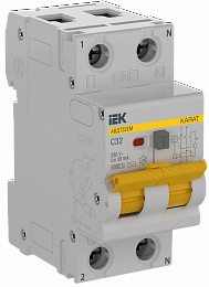 KARAT Автоматический выключатель дифференциального тока АВДТ32EM 1P+N C32 30мА тип AC IEK