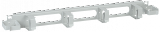 ITK Кабельный органайзер 1U 2 боковых горизонтальных и 4 вертикальных кольца серый