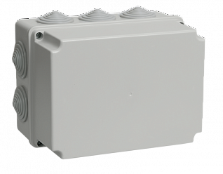Коробка распаячная КМ41246 для о/п 190х140х120мм IP55 (RAL 7035, 10 гермовводов) IEK