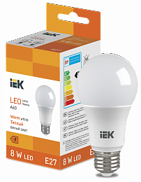 LED Bulb A60 710lm 3000K E27 IEK