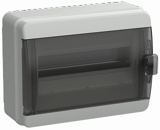 TEKFOR Корпус пластиковый КМПн-12 IP65 черная прозрачная дверь IEK