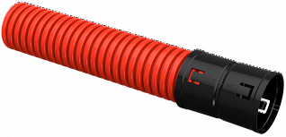 Труба гофрированная двустенная ПНД d=63мм красная (100м) IEK