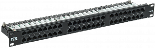 ITK 1U патч-панель кат.6 UTP 48 портов (Dual IDC) высокой плотности