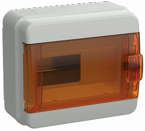 TEKFOR Корпус пластиковый КМПн-8 IP65 оранжевая прозрачная дверь IEK