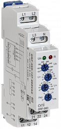Реле контроля фаз ORF-06D 3 фазы 2 контакта 127-265В AC с контролем нейтрали ONI
