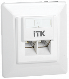 ITK Внутренняя информационная розетка RJ45 кат.5E FTP 2 порта
