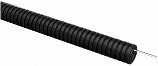ELASTA Труба гофрированная ПВХ d=20мм с зондом черная (100м) IEK