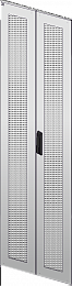 ITK Дверь перфорированная двустворчатая для шкафа LINEA N 38U 600мм серая