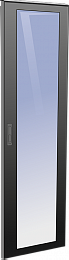 ITK Дверь рамная со стеклом для шкафа LINEA N 38U 600 мм черная
