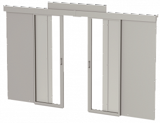 ITK by ZPAS Комплект дверей раздвижных холодного коридора 45U 1000мм серый