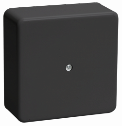 Коробка распаячная КМ для открытой проводки 100х100х29мм (6 клемм 6мм2) черная (RAL 9005) IEK
