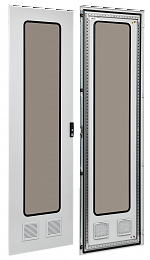 FORMAT Дверь металлическая со стеклом 2 вентиляционных отверстия 2000х600мм IEK