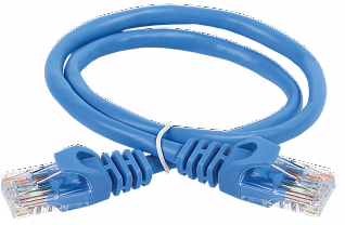 ITK Коммутационный шнур (патч-корд) кат.6 UTP PVC 5м синий