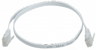 ITK Коммутационный шнур плоский (патч-корд) кат.6 UTP 0,5м белый