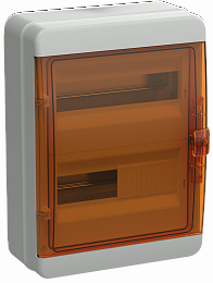 TEKFOR Корпус пластиковый КМПн-24 IP65 оранжевая прозрачная дверь IEK
