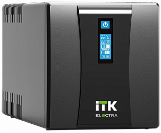 ITK ELECTRA ET ИБП Линейно-интерактивный 1,2кВА/720Вт однофазный с LCD дисплеем с АКБ 2х7AH USB порт