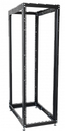 ITK Стойка открытая монтажная двухрамная LINEA F 24U 600x800мм с регулируемой глубиной чёрная