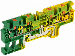 Колодка клеммная CP-MC-PEN заземляющая 4 вывода 4мм2 желто-зеленая IEK