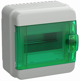 TEKFOR Корпус пластиковый КМПн-6 IP65 зеленая прозрачная дверь IEK