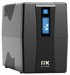 ITK ELECTRA ET ИБП Линейно-интерактивный 800ВА/480Вт однофазный с LCD дисплеем с АКБ 1х9AH USB порт розетки Schuko