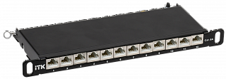 ITK 0,5U патч-панель кат.6A STP 12 портов 10" (Dual IDC)