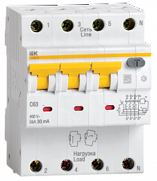 Автоматический выключатель дифференциального тока АВДТ34 C16 10мА IEK