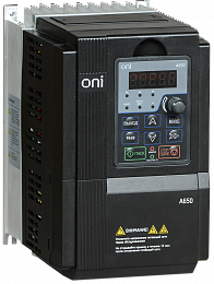 Преобразователь частоты A650 380В 3Ф 5,5кВт 13А со встроенным тормозным модулем ONI