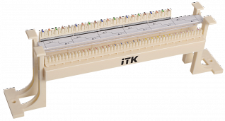 ITK Кросс-панель на кронштейне 50-парная 110 т. (модули в комплекте)