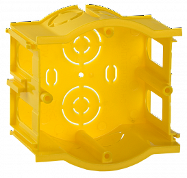 Коробка установочная С3 D=68x45мм для твердых стен (сборная, проходная) (оптовая упаковка) IEK