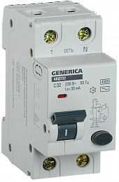 Автоматический выключатель дифференциального тока АВДТ32 C32 GENERICA